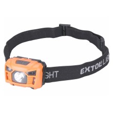 Extol - Linterna LED con sensor LED/3W/1200 mAh/3,7V naranja/negro