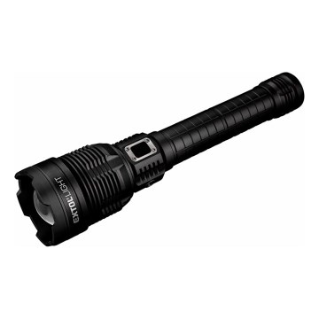 Extol - Linterna LED recargable y regulable con power bank LED/60W/10000 mAh 8000 lm IPX4 negro