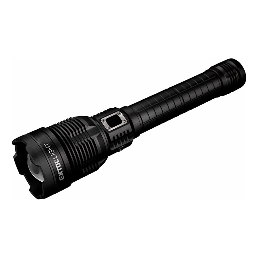 Extol - Linterna LED recargable y regulable con power bank LED/60W/10000 mAh 8000 lm IPX4 negro