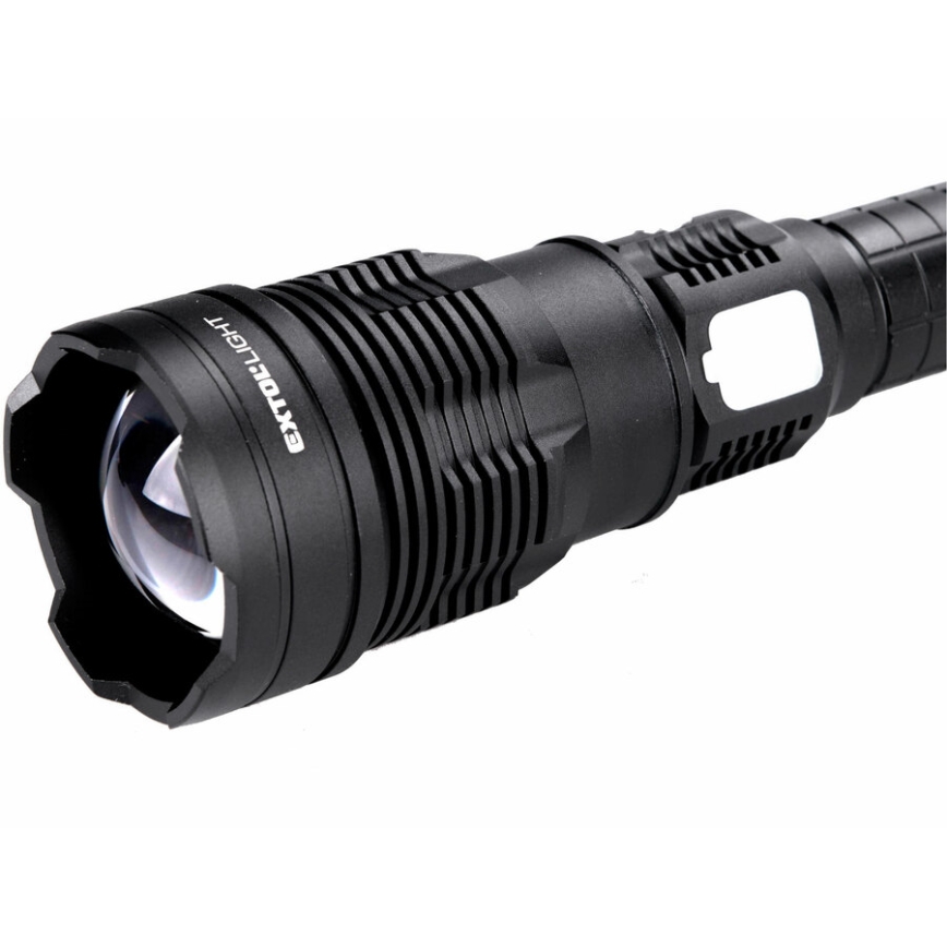 Extol - Linterna LED recargable y regulable con power bank LED/60W/10000 mAh 8000 lm IPX4 negro