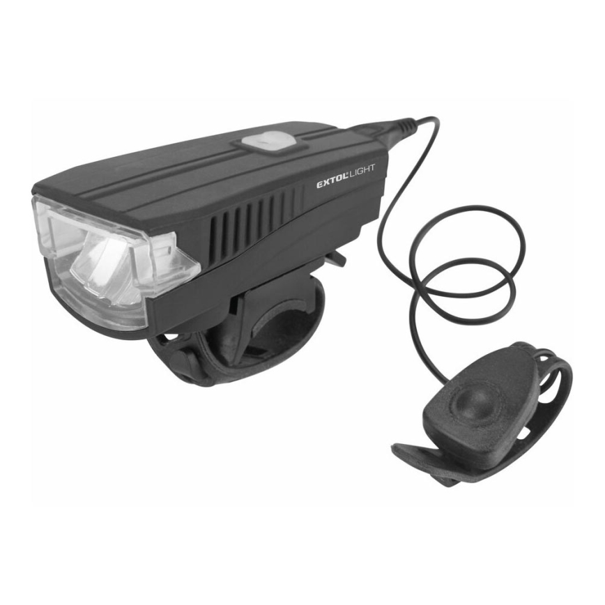 Extol - Linterna recargable LED con bike horn LED/5W/1200 mAh/3,7V IPX4