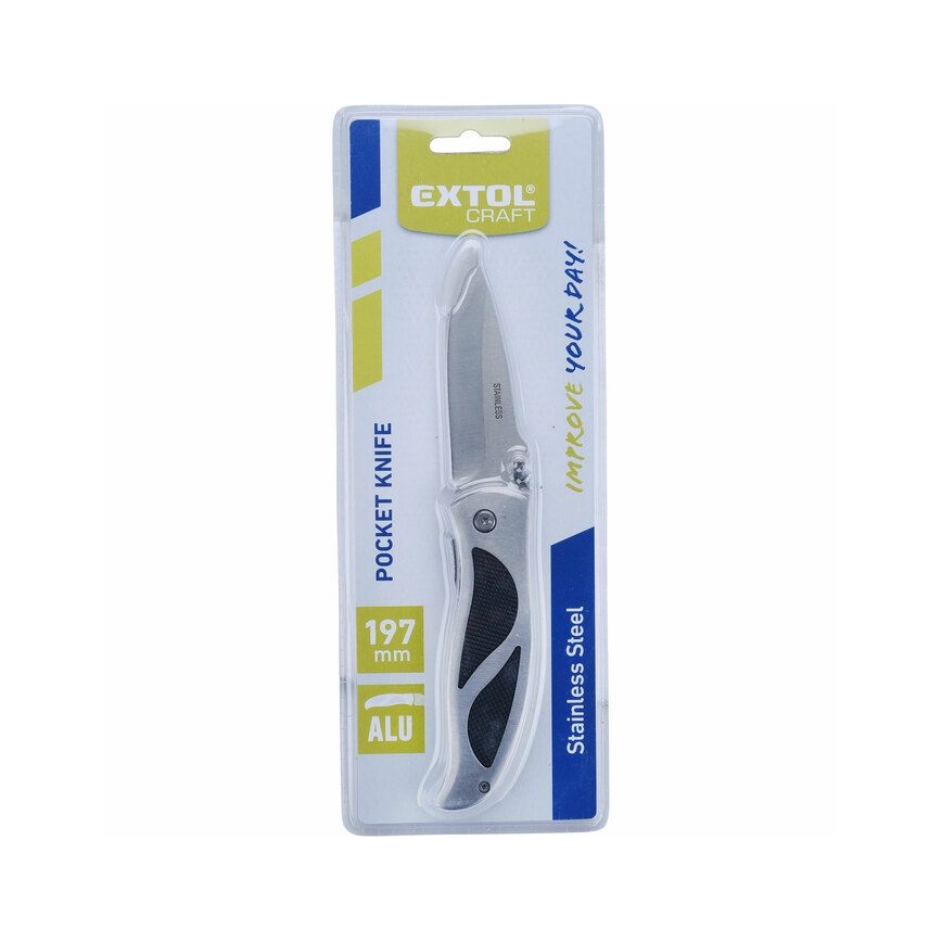 Extol - Navaja con cierre 197 mm acero inoxidable