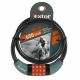 Extol Premium - Candado de rueda con cable de 10x650 mm y código de 4 dígitos