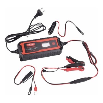 Extol Premium - Cargador de batería de coche 9 fases 6/12V 4A IP65