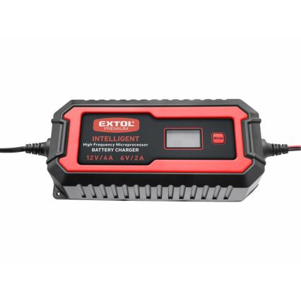 Extol Premium - Cargador de batería de coche 9 fases 6/12V 4A IP65