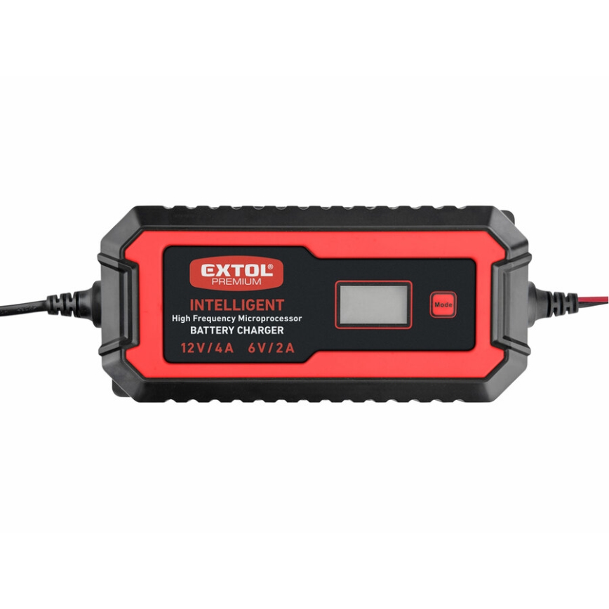 Extol Premium - Cargador de batería de coche 9 fases 6/12V 4A IP65