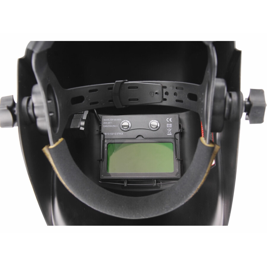 Extol Premium - Casco de soldador con oscurecimiento automático negro