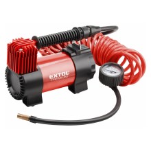 Extol Premium - Compresor para coche 12V con bolsa y accesorios