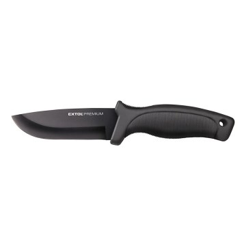 Extol Premium - Cuchillo de caza negro/acero inoxidable 11 cm