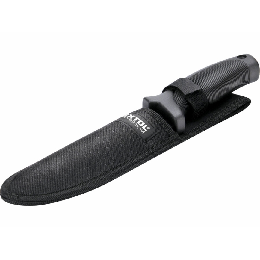 Extol Premium - Cuchillo de caza negro/acero inoxidable 15 cm