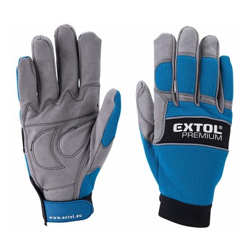 Extol Premium - Guantes de trabajo talla 10" azul/gris