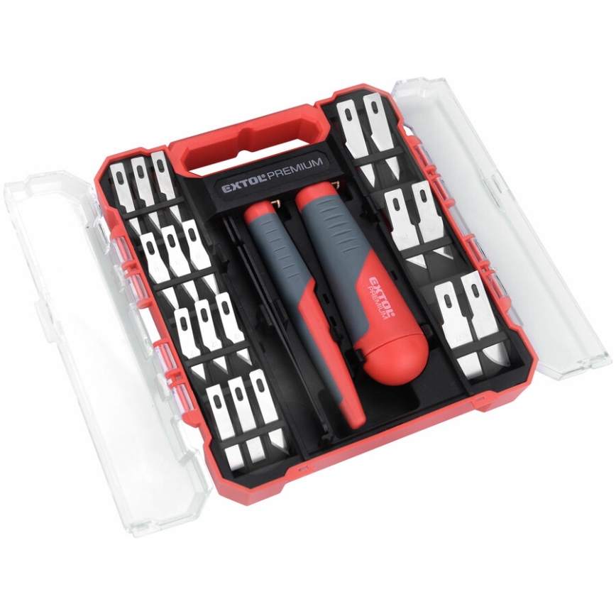 Extol Premium - Juego de cuchillos de tallar con pinzas 21 pz