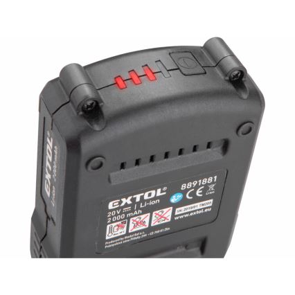 Extol Premium - Martillo perforador sin cable 2000 mAh/20V