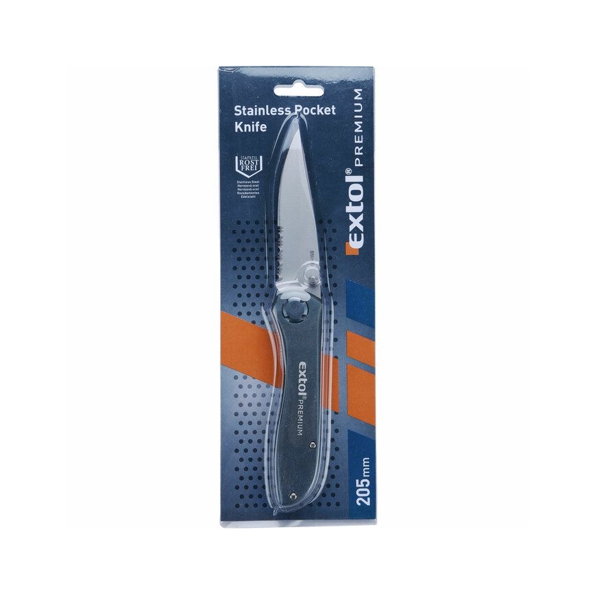 Extol Premium - Navaja de cierre 205 mm acero inoxidable