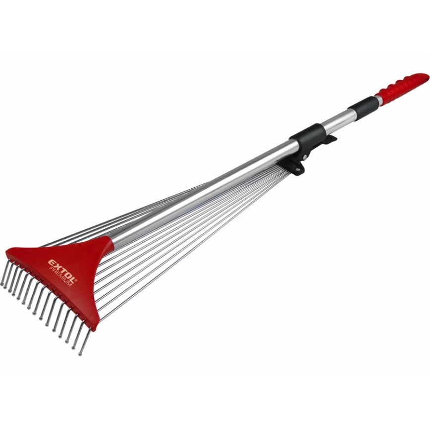 Extol Premium - Rastrillo ajustable con mango telescópico 80-158 cm