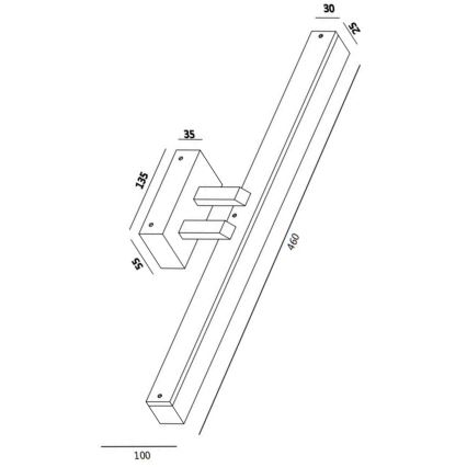 Fabas 3362-26-138 - LED Luz para el espejo del baño SAURA LED/10W/230V IP44