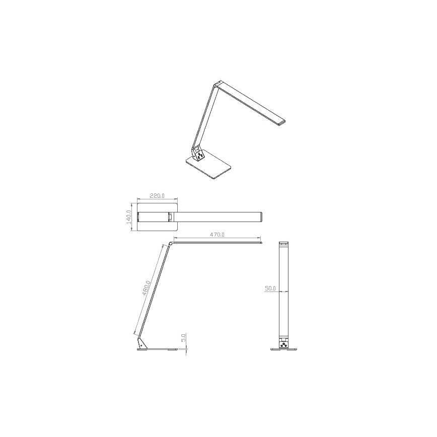Fabas Luce 3265-30-101 - Lámpara de mesa LED regulable WASP LED/12W/230V 3000/4000/5000K negro