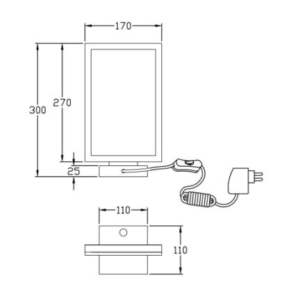 Fabas Luce 3394-30-102 - Lámpara de mesa LED regulable BARD LED/15W/230V blanco