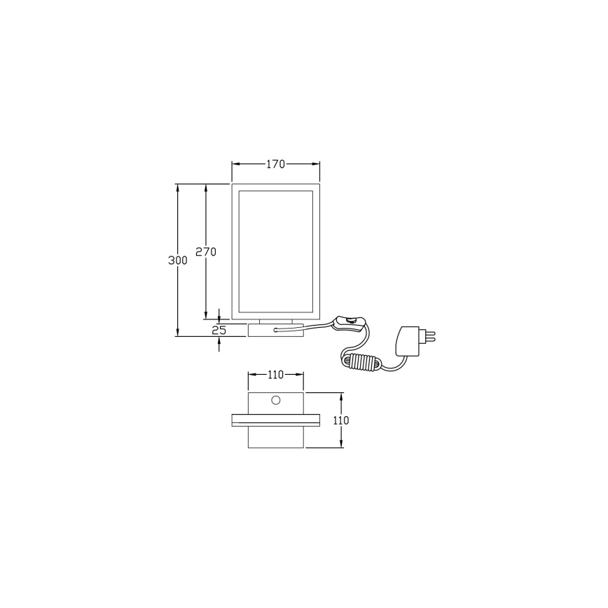 Fabas Luce 3394-30-102 - Lámpara de mesa LED regulable BARD LED/15W/230V blanco