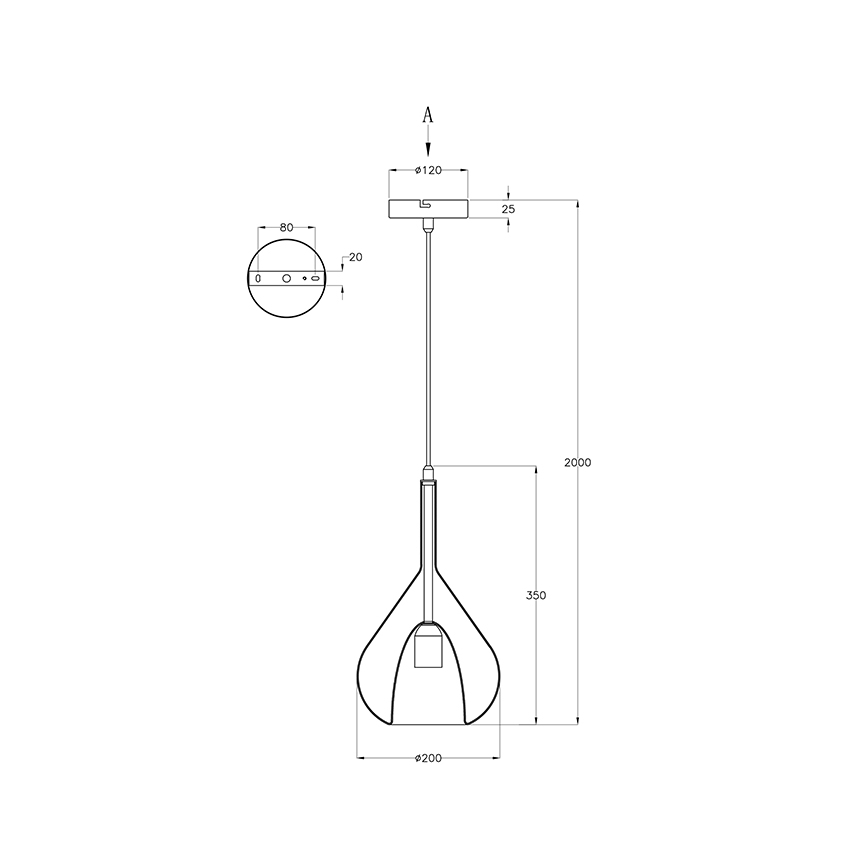 Fabas Luce 3481-40-125 - Lámpara de araña en ristra LILA 1xE27/40W/230V dorado