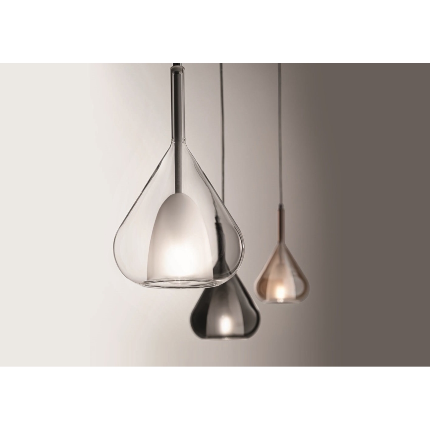 Fabas Luce 3481-40-241 - Lámpara de araña en ristra LILA 1xE27/40W/230V transparente