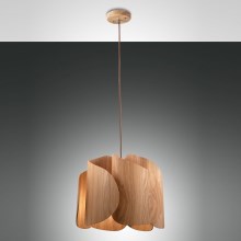 Fabas Luce 3672-40-132 - Lámpara de araña en ristra PEVERO 1xE27/40W/230V madera