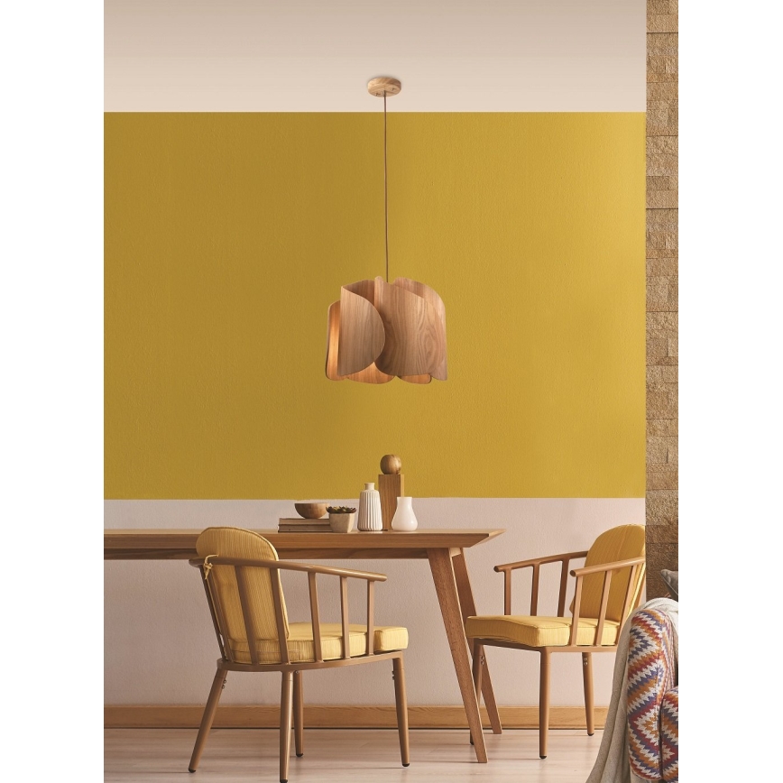 Fabas Luce 3672-40-132 - Lámpara de araña en ristra PEVERO 1xE27/40W/230V madera
