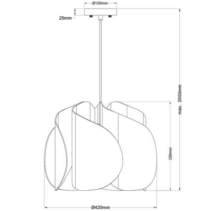 Fabas Luce 3672-40-132 - Lámpara de araña en ristra PEVERO 1xE27/40W/230V madera