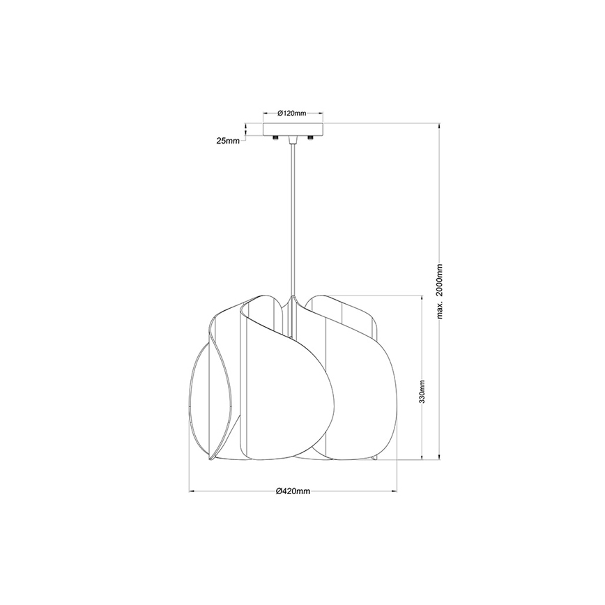 Fabas Luce 3672-40-132 - Lámpara de araña en ristra PEVERO 1xE27/40W/230V madera