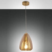 Fabas Luce 3673-40-125 - Lámpara de araña en ristra BRITTON 1xE27/40W/230V dorado