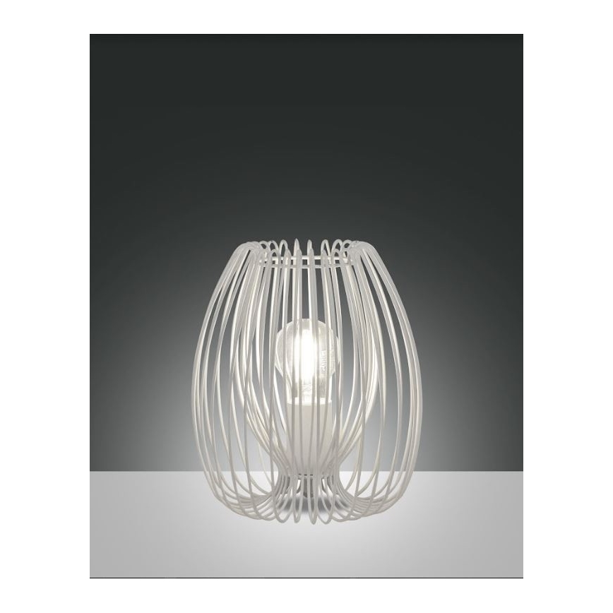 Fabas Luce 3677-34-102 - Lámpara de mesa CAMP 1xE27/40W/230V blanco