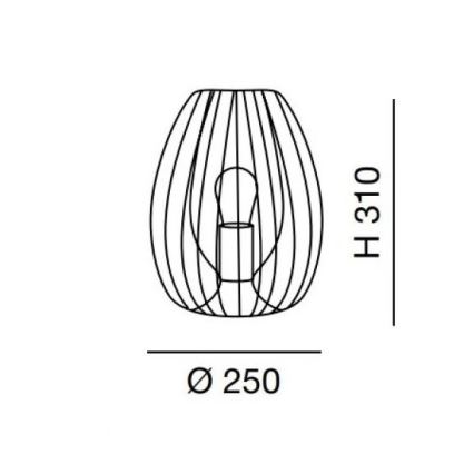 Fabas Luce 3677-34-102 - Lámpara de mesa CAMP 1xE27/40W/230V blanco