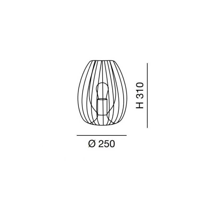 Fabas Luce 3677-34-102 - Lámpara de mesa CAMP 1xE27/40W/230V blanco