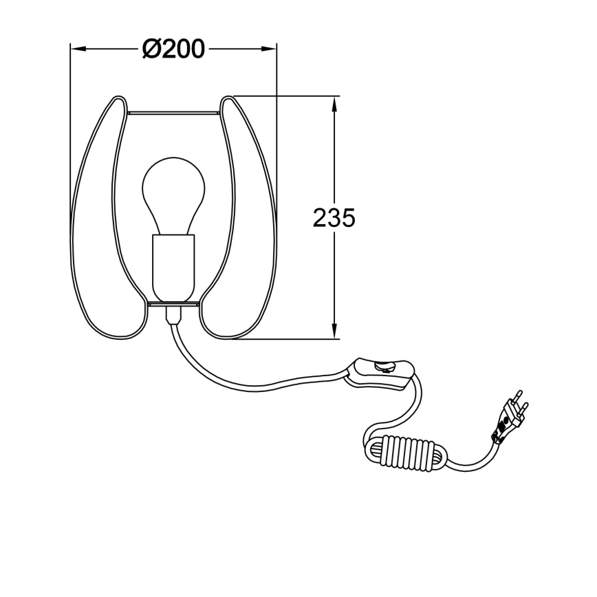 Fabas Luce 3677-34-102 - Lámpara de mesa CAMP 1xE27/40W/230V blanco