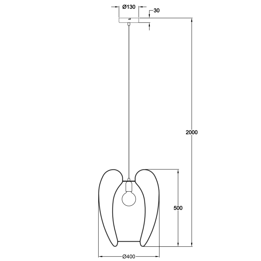 Fabas Luce 3677-45-102 - Lámpara colgante CAMP 1xE27/40W/230V blanco