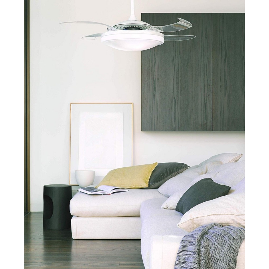 FANAWAY 211035 - Ventilador de techo LED EVO1 LED/40W/230V blanco + control remoto