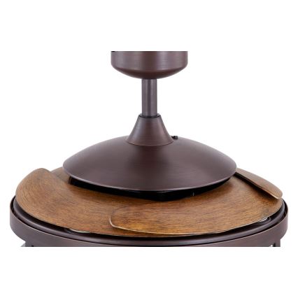FANAWAY 212925 - Ventilador de techo LED CLASSIC 3xE27/4W/230V marrón + mando a distancia