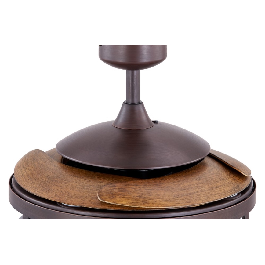 FANAWAY 212925 - Ventilador de techo LED CLASSIC 3xE27/4W/230V marrón + mando a distancia