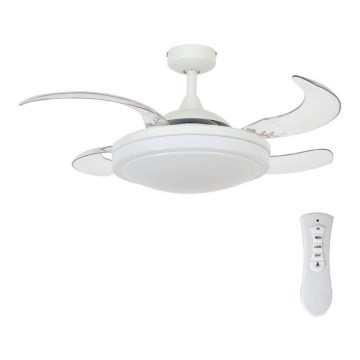 FANAWAY 212980 - Ventilador de techo EVORA 2xE27/15W/230V blanco + mando a distancia