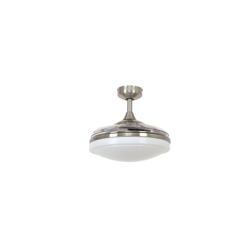 FANAWAY 212982 - Ventilador de techo EVORA 2xE27/20W/230V cromo brillante + control remoto