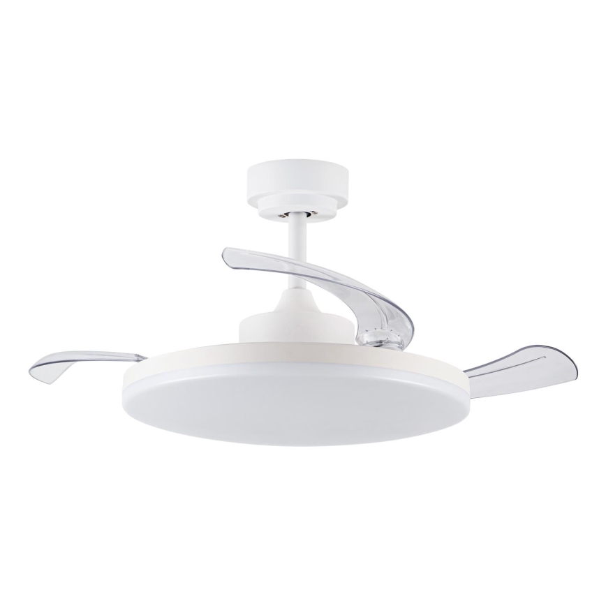 FANAWAY 21612949 - Ventilador de techo LED regulable STROLL LED/30W/230V 2700/3500/5000K diá. 106 cm blanco/transparente + control remoto