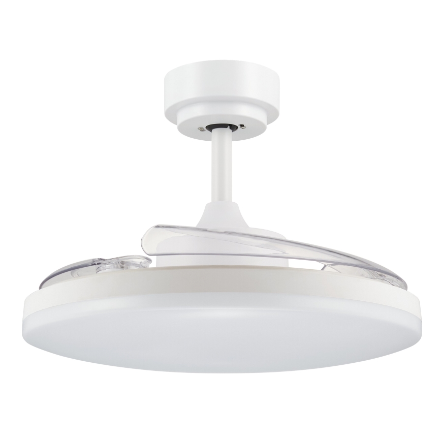 FANAWAY 21612949 - Ventilador de techo LED regulable STROLL LED/30W/230V 2700/3500/5000K diá. 106 cm blanco/transparente + control remoto