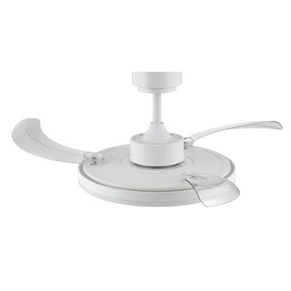FANAWAY 21612949 - Ventilador de techo LED regulable STROLL LED/30W/230V 2700/3500/5000K diá. 106 cm blanco/transparente + control remoto