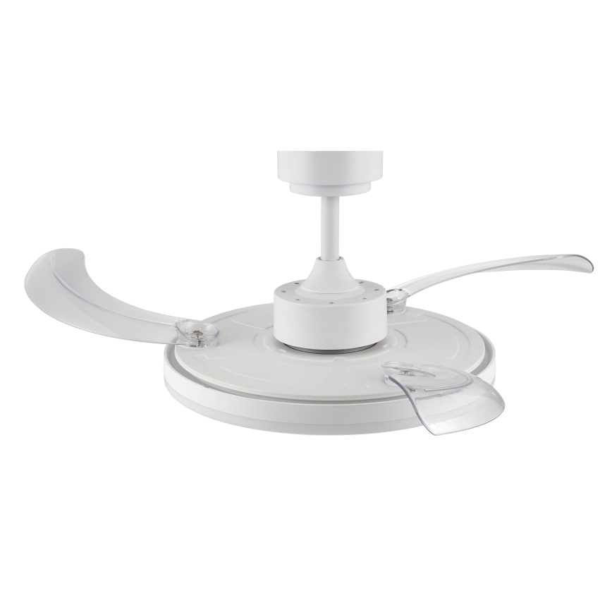 FANAWAY 21612949 - Ventilador de techo LED regulable STROLL LED/30W/230V 2700/3500/5000K diá. 106 cm blanco/transparente + control remoto