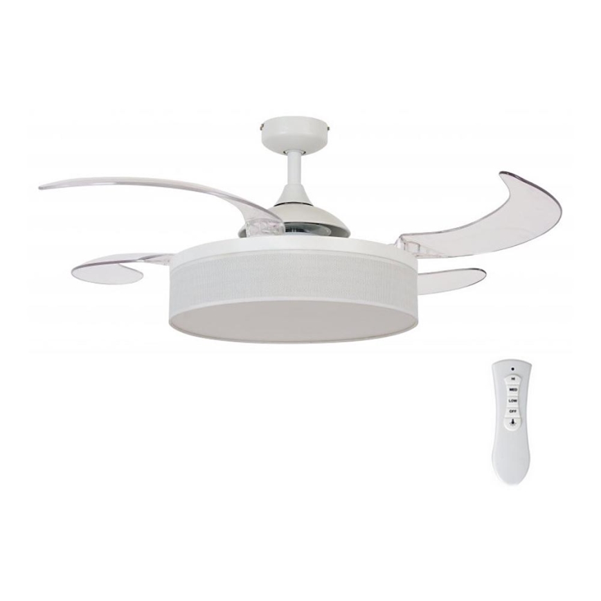 FANAWAY 511030 - Ventilador de techo LED FRASER 3xE27/20W/230V blanco + mando a distancia