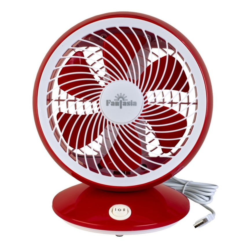 Fantasia 119739 - Ventilador de mesa USB rojo