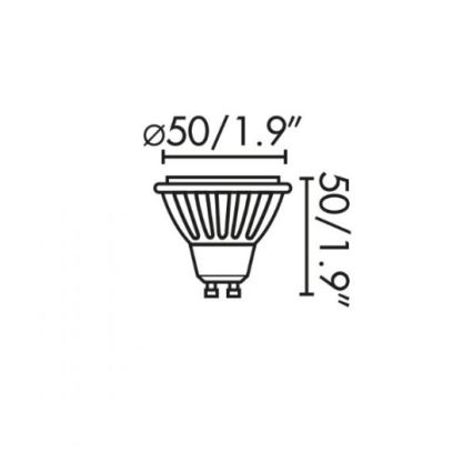 Faro 17316 - Bombilla LED GU10/8W/230V 2700K