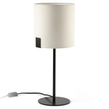 FARO 20054 - Lámpara de mesa NILA 1xE27/15W/230V color crema/negro