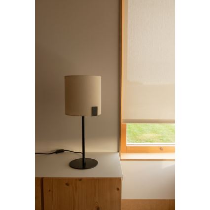 FARO 20054 - Lámpara de mesa NILA 1xE27/15W/230V color crema/negro