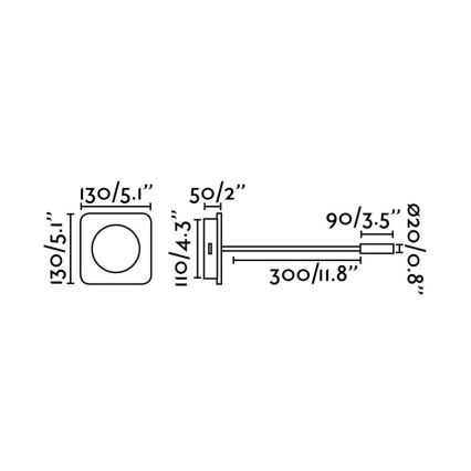 FARO 20060 - Plafon LED MOOD LED/2W/230V